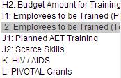 1 Click on Form I2: Employees to be Trained (Temp) from the WSP & ATR Forms Menu 2