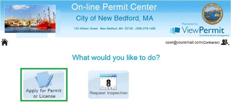 Apply For New Permit Click on the Apply for
