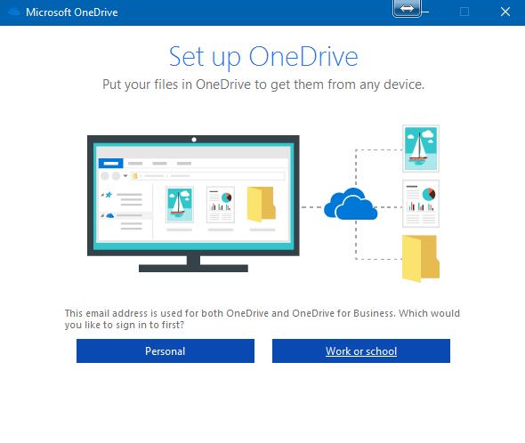 20 3. The application may bring up a window asking which version of OneDrive to sign in to. The options are personal or work/school. If so, select work or school. 4.