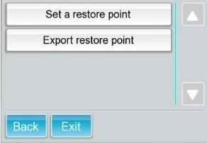 Set the restore point by navigating Menu >> General Settings >> Maintenance >>System Recovery >>