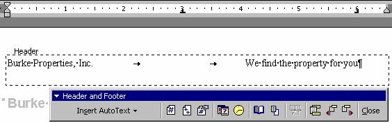 Word 2000: Level 1 a Headers and footers The following new software features are discussed in this topic: Enhanced toolbar and menu customization New Open dialog box New Save As dialog box Concepts >