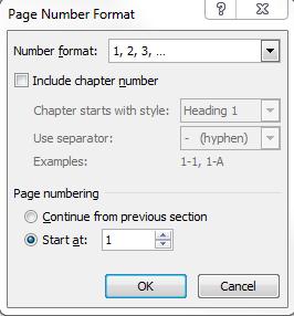 4. Now, go to the previous page and delete the page number. You should still see a page number on the page you wish to be Page 1. But, the page number will likely not be 1.