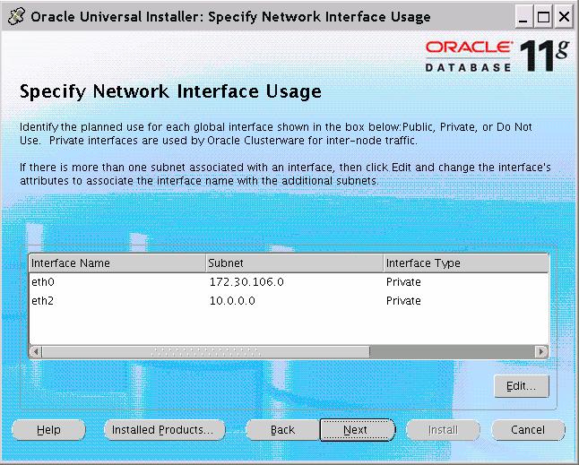 STEP 7 : SPECIFY NETWORK INTERFACE USAGE.