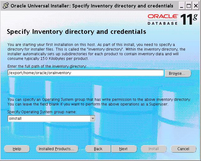 STEP 3 : SPECIFY INVENTORY DIRECTORY AND