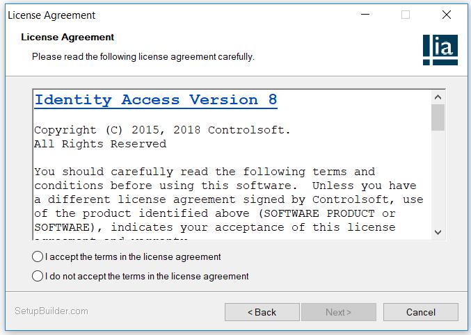Read and accept the license agreement and press