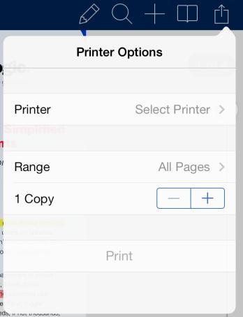 ... Print - opens a menu to select printer and settings before printing. Email File.