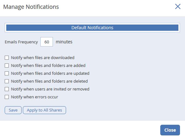 1. To do so, simply enter the shared folder and click on Notifications in the sidebar. 2.
