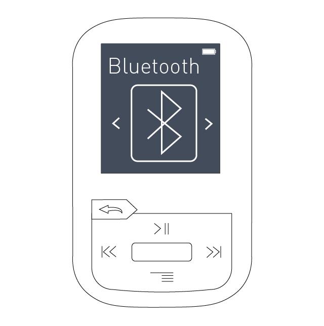 Using Bluetooth: 1. Select the Bluetooth menu option on the Clip Sport 2.