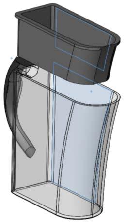 Water Pitcher: Top Compartment