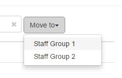 Click the Move To drop down and select the Group you wish to move a user to. The changes to group the members is saved automatically.