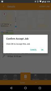 from the main navigation menu. To view a Job s detail, click the To Accept a Job, click the Accept button next to the job screen.