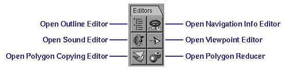 Editors Palette Editors Palette Click the text or button for more information on an editor.