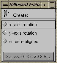 Creating Billboards Creating Billboards Find it: Click the Billboard Editor button on the Action palette: The Billboard Editor lets you create objects that rotate around a specified axis and always