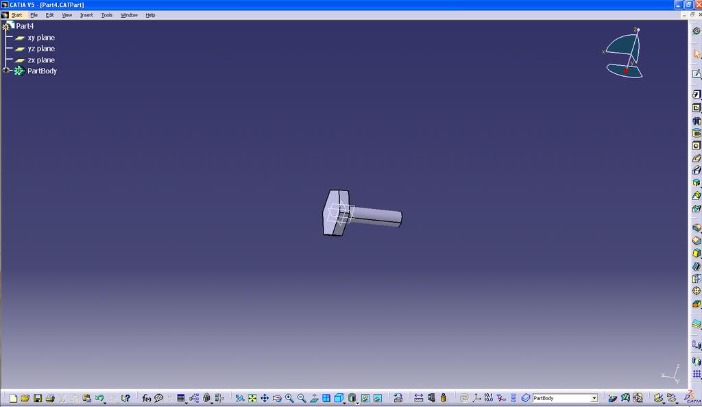 Figure.2 CATIA V5 R14 Working Bench We choose the file type.stl as our 3D model file type. 2.2 Pre-processor In the Pre-processor we need to do several things. Change the file type from.stl to.