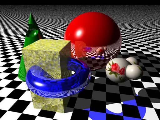 Ray-Tracing Provides rendering method with Refraction/Transparent surfaces Reflective