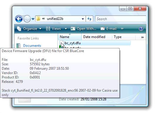 BlueSuite Programs 7.13 DFU ToolTips BlueSuite comes with DFU ToolTips, a shell extension that shows tool tips for DFU files in Windows.
