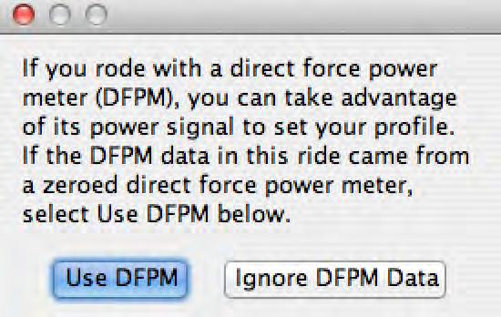 When Check Calibration is performed a new screen appears: Click Use DFPM.