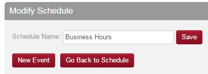 SCHEDULES Setting schedules is a very important part of making your business function properly and ensuring calls go where they need to.