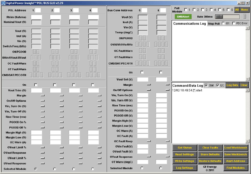3. DPI-GUI The DPI-GUI is a graphically-oriented tool for interfacing to up to six modules.