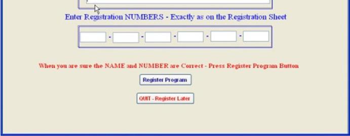 Your Registration information is on the Web Site where you downloaded the product.