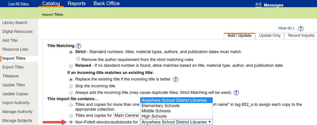 Library Manager Improvements to Digital Content Feature Description The following enhancements have been made to the way you add and access digital content: You will now only see your school's ebooks