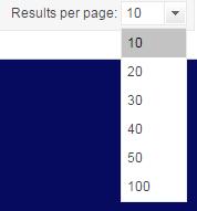 Changing the number of results per page You can use the Results per page drop-down menu to change the number of results the Statements and Reporting tool displays in each results table.