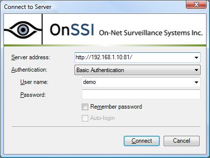 Authentication, select mode of authenticaion, basic (ImageServer user) or Windows user (Local Windows/Active Directory user). Username, if basic user, this is the user defined in the ImageServer.