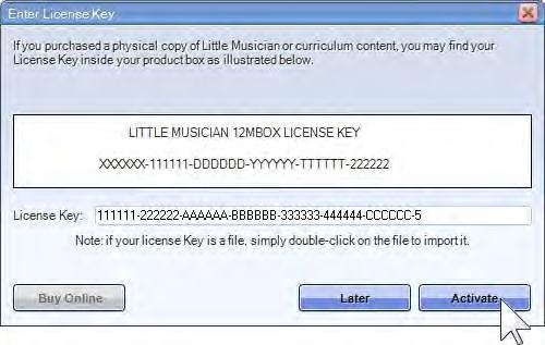 Type in your license key in the box labeled License Key then click on the Activate button.
