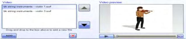Adding Videos In the Video Slide Tab, click on the Add button under the Video box and locate the video file in your computer.