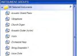 New Instruments Group - An Instruments Group is a collection of different Instruments which have a specific playback setting.