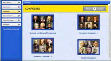 Composers This video library features well-loved pieces from all the Composers included in your Knowledge lessons, organized