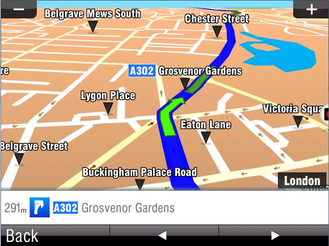 To see the calculated route as if you were driving along (fly over mode) select Show route