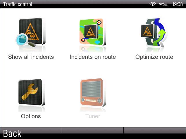 Show all incidents All the incidents around you will be displayed. Click Avoid all to re-compute a route avoiding all the incidents. When clicking on an incident, it will be displayed on a map.