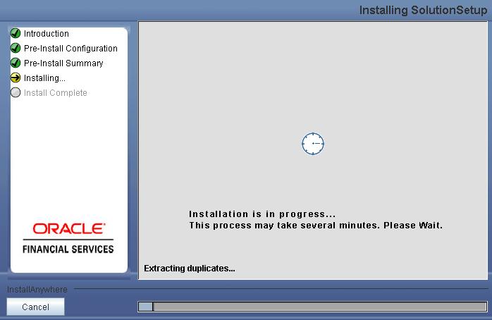 Figure 31: Installation is in progress Step 10 The following window displays the completion of installation of the