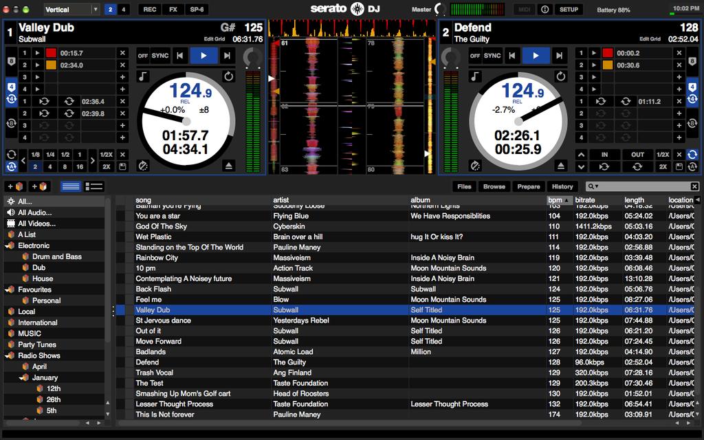 Software Overview The following chart provides an overview of the Serato DJ main screen. Each point is covered in more detail, later in the manual.