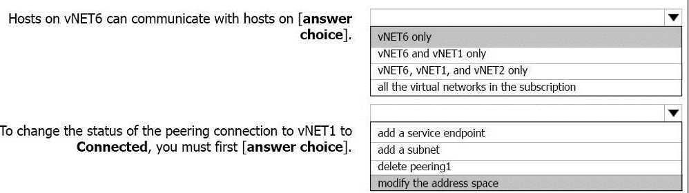 Questions & Answers PDF P-7 Question: 6 HOTSPOT You have peering configured as shown in the following exhibit.
