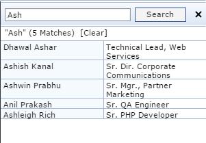 >> Searching Subcharts Especially for larger chart, it may be difficult to find a specific employee records.