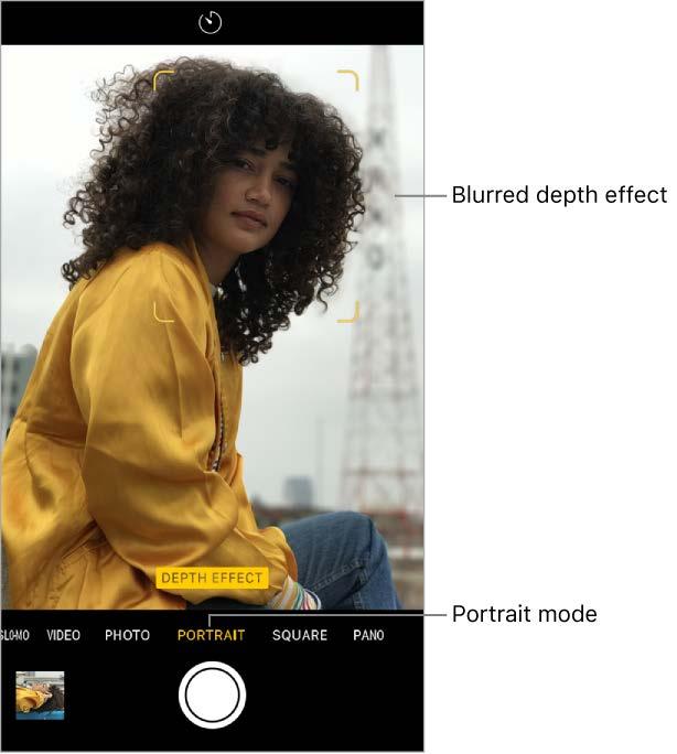Turn Depth Effect on or off for a photo. View the photo (one that was shot in Portrait mode) in full screen, tap Edit, then tap Portrait to turn the effect on or off.