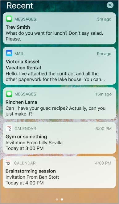 Respond when iphone is locked. Press the notification (touch and hold it on devices without 3D Touch). See 3D Touch. Respond when iphone is unlocked. Tap the notification to open the app.