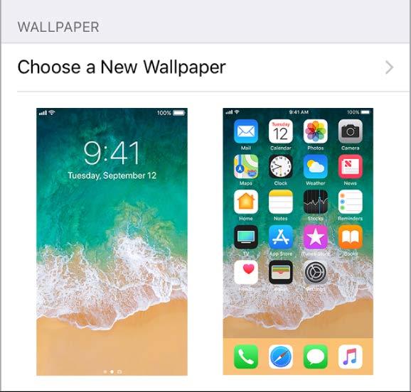 When choosing an image for new wallpaper, you may be able to tap Perspective to make your wallpaper move when you change the angle you view the screen.