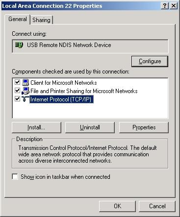3 CONFIGURATION OF "USB REMOTE NDIS NETWORK DEVICE" As a virtual network