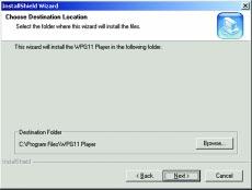 Click the Next button to continue the installation procedure. Note: The s Player will NOT install onto a Windows NT PC.