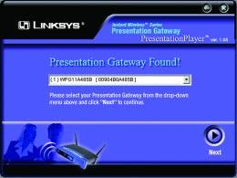 This will bring up the Wireless Presentation Gateway Player screen, as shown in Figure 4-6. Figure 4-5 On the Player s Welcome screen, you will be given the option of using the in High-Speed Mode.