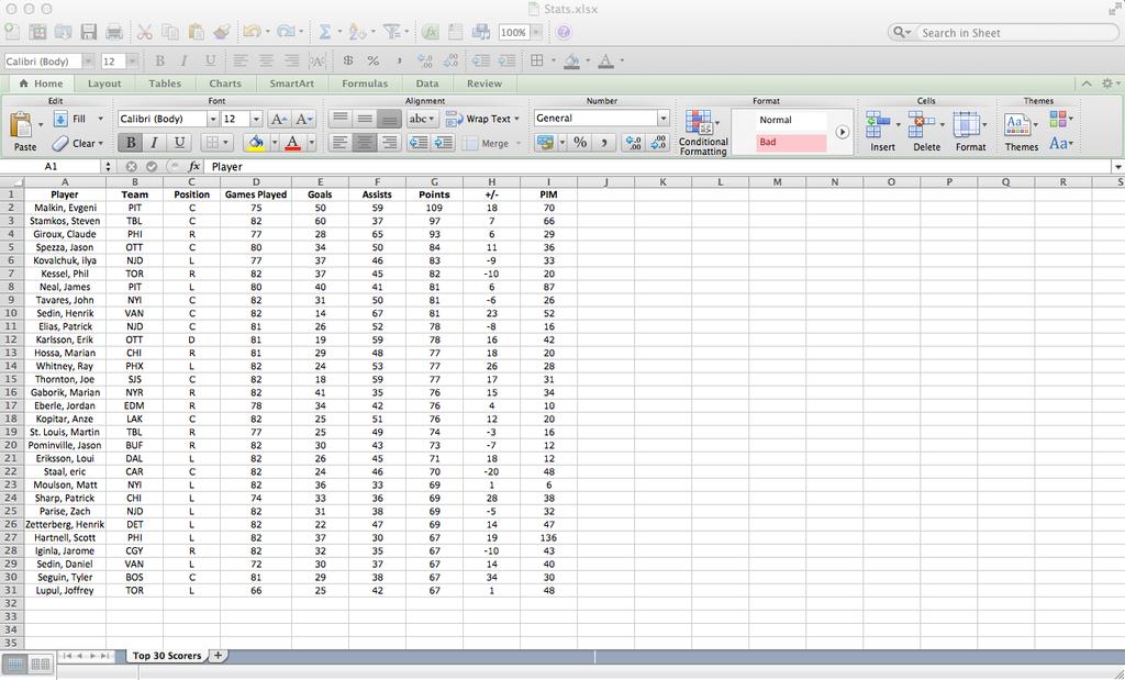 Using Microsoft Excel for Recording and Analyzing Data Noah Segall The standard computer program used for record keeping of strength and conditioning is Microsoft s Excel.