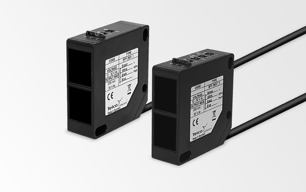 Description Operation mode and max sensing range: Diffuse proximity: 0-5 m Background suppression: 0- m Compact rectangular housing (x mm) Cable or rotatable plug connection via potentiometer Switch