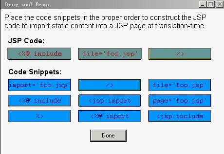 to construct the JSP code to import static