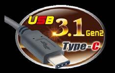 Speed+ USB 3.1 Gen 2 Type-C USB 3.1 Gen 2 doubles the data transfer rate from 5Gbps to 10Gbps compared with USB 3.1 Gen 1.