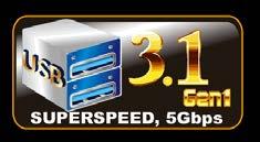 USB 3.1 Gen 1 Type-A Experience Fastest data transfers at 5 Gbps with USB 3.