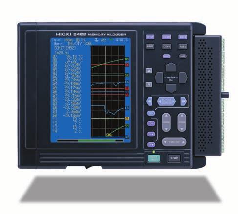 Data Loggers 2003 8420/8421/8422-01 A Complete Line-up of 8 to 32 Channel Models LAN Compatibility plus Simultaneous Display of Graphics and Data As demand for multiple-channel temperature recording