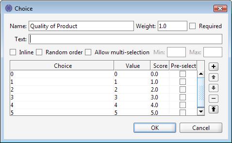 Now highlight the cell with "Item 1" and click the Edit button to open the Notes dialog. Change the name to "Quality of Product - Label" and the text to "Quality of Product".